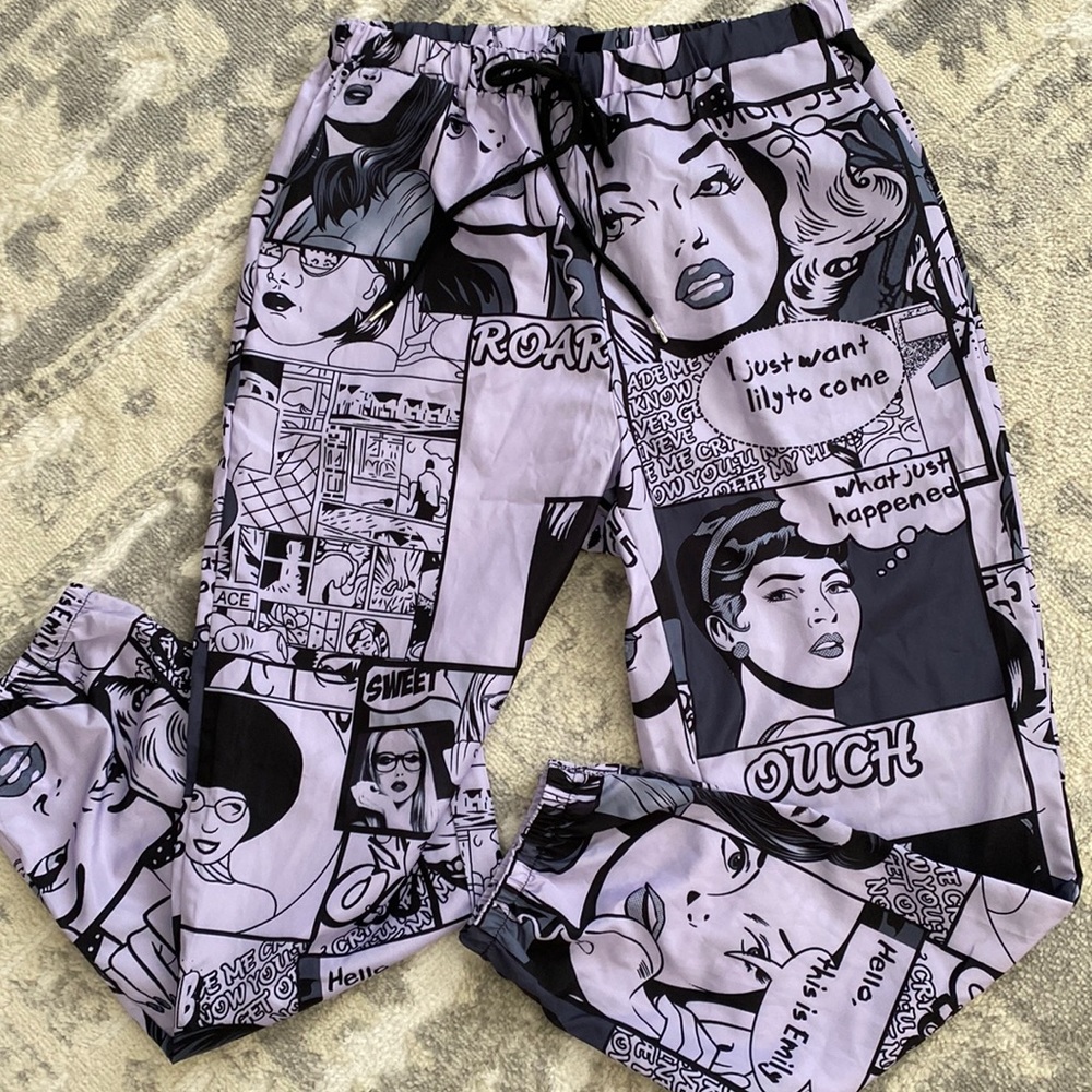 SHEIN parachute pants & FREE scrunchies